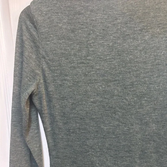 Elegant Gray Wool Blend Women's Stretchy Rouched Sheath Dress - Picture 3 of 7